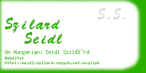 szilard seidl business card